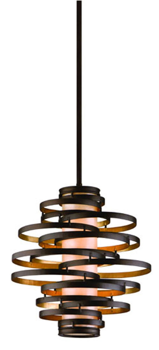 Corbett Lighting - 113-42 - Two Light Pendant - Vertigo - Bronze And Gold Leaf