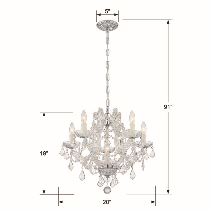 Maria Theresa Mini Chandelier-Mini Chandeliers-Crystorama-Lighting Design Store