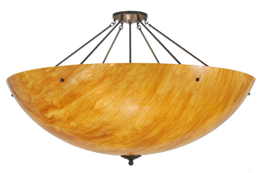 Meyda Tiffany - 106737 - Eight Light Semi-Flushmount - Madison - Timeless Bronze