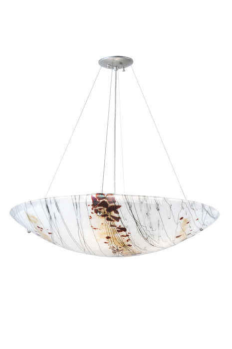 Meyda Tiffany - 107806 - Four Light Pendant - Metro Fusion - Nickel