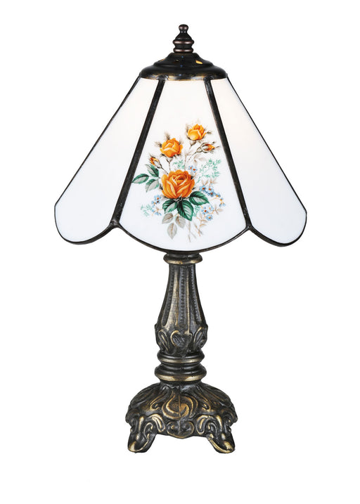 Meyda Tiffany - 107812 - One Light Mini Lamp - Rose Bouquet - Mahogany Bronze
