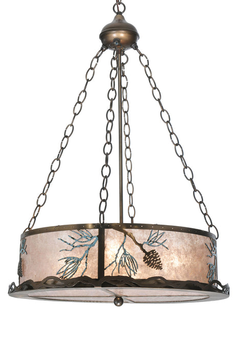 Meyda Tiffany - 107941 - Four Light Inverted Pendant - Balsam Pine - Antique Copper