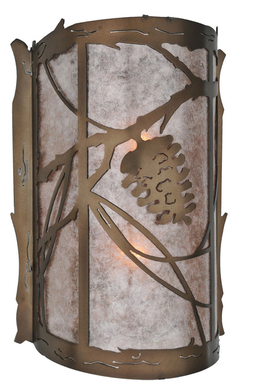 Meyda Tiffany - 108002 - Two Light Wall Sconce - Whispering Pines - Antique Copper