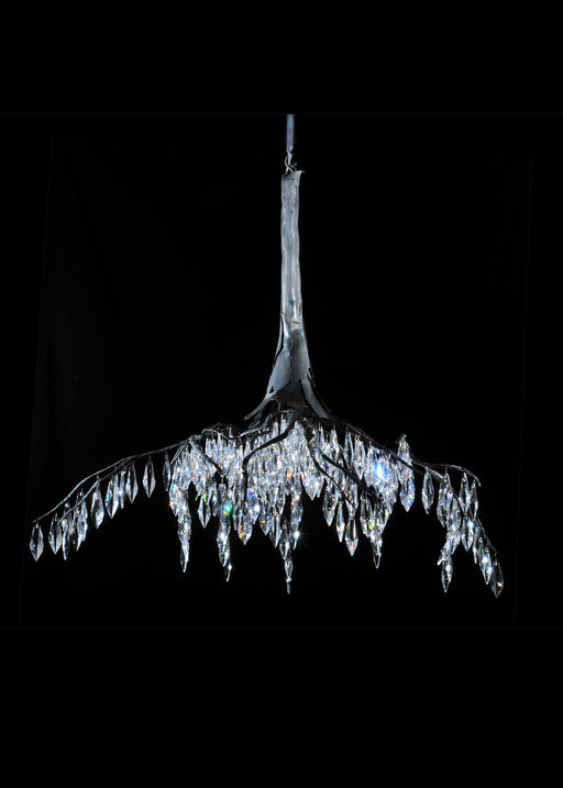 Meyda Tiffany - 108086 - One Light Chandelier - Winter At Stillwater - Wrought Iron,Hand Wrought Iron