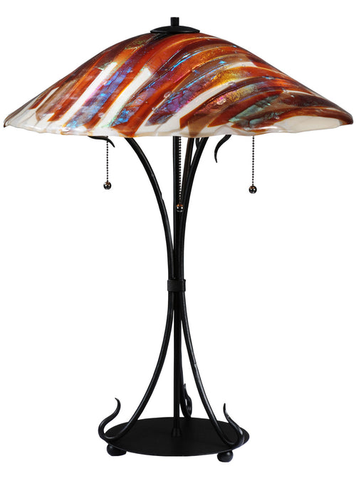 Meyda Tiffany - 108321 - Three Light Table Lamp - Marina - Transparent Copper