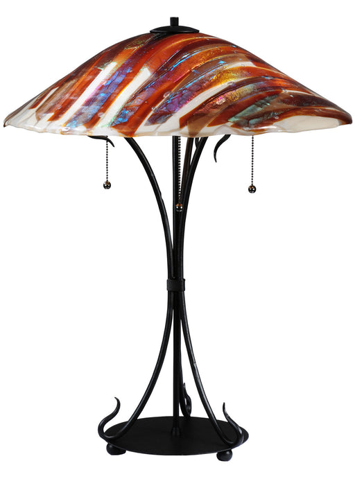 Meyda Tiffany - 108321 - Three Light Table Lamp - Marina - Transparent Copper