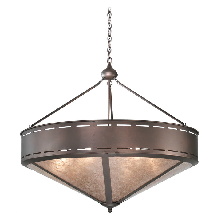 Meyda Tiffany - 108713 - Six Light Inverted Pendant - Craftsman - Mahogany Bronze