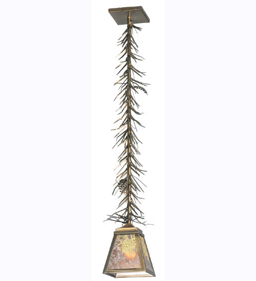 Meyda Tiffany - 108843 - One Light Mini Pendant - Winter Pine - Antique Copper