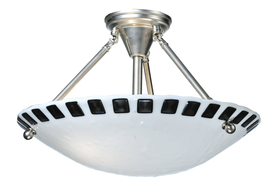 Meyda Tiffany - 109062 - Two Light Semi-Flushmount - Metro Fusion - Nickel