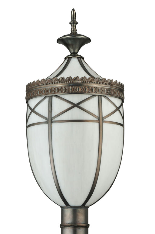 Meyda Tiffany - 109155 - One Light Post Mount - Borough Hall - Craftsman Brown