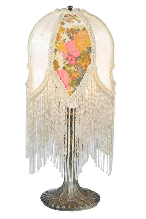 Meyda Tiffany - 109198 - One Light Accent Lamp - Fabric & Fringe - Antique