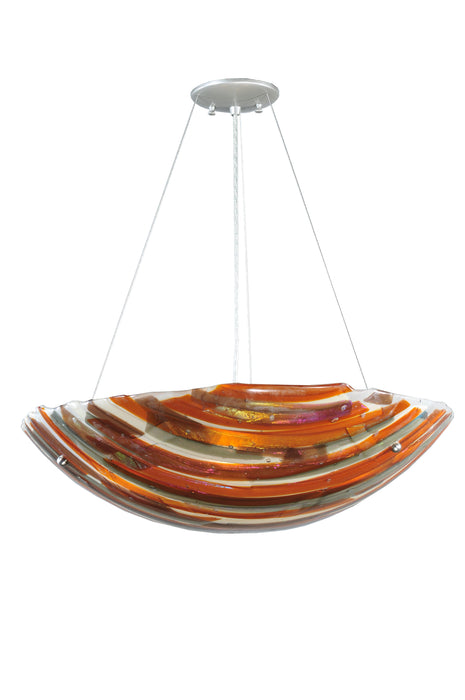 Meyda Tiffany - 109206 - Three Light Inverted Pendant - Metro Fusion - Nickel