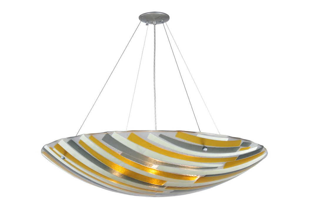 Meyda Tiffany - 109210 - Four Light Pendant - Metro Fusion - Nickel