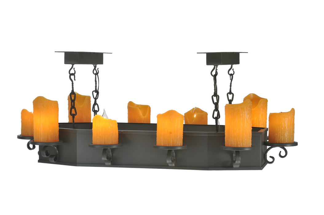 Meyda Tiffany - 109254 - Ten Light Chandelier - Carpathian - Wrought Iron