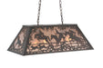 Meyda Tiffany - 109866 - Six Light Oblong Pendant - Fox Hunt - Mahogany Bronze