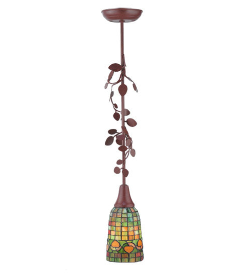Meyda Tiffany - 109960 - One Light Mini Pendant - Tiffany Acorn - Rust