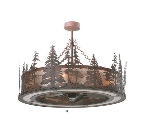 Meyda Tiffany - 109974 - Eight Light Chandel-Air - Tall Pines - Rust,Wrought Iron