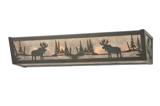 Meyda Tiffany - 110116 - Four Light Vanity - Moose At Lake - Timeless Bronze