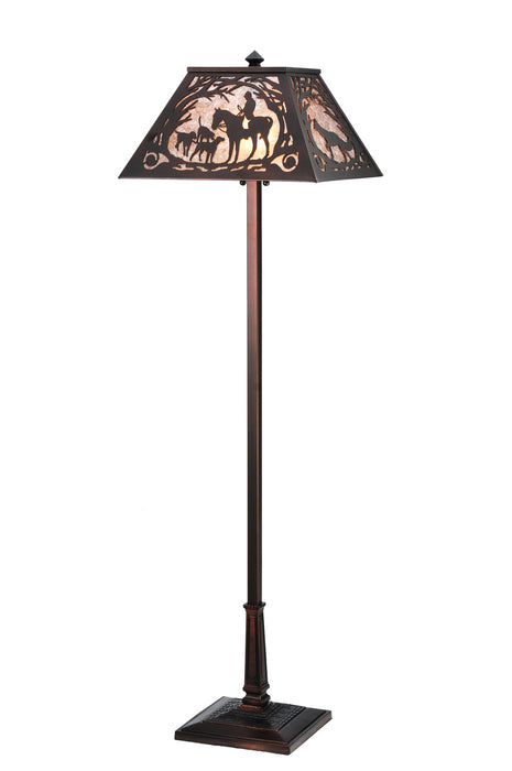 Meyda Tiffany - 110194 - Two Light Floor Lamp - Fox Hunt - Mahogany Bronze