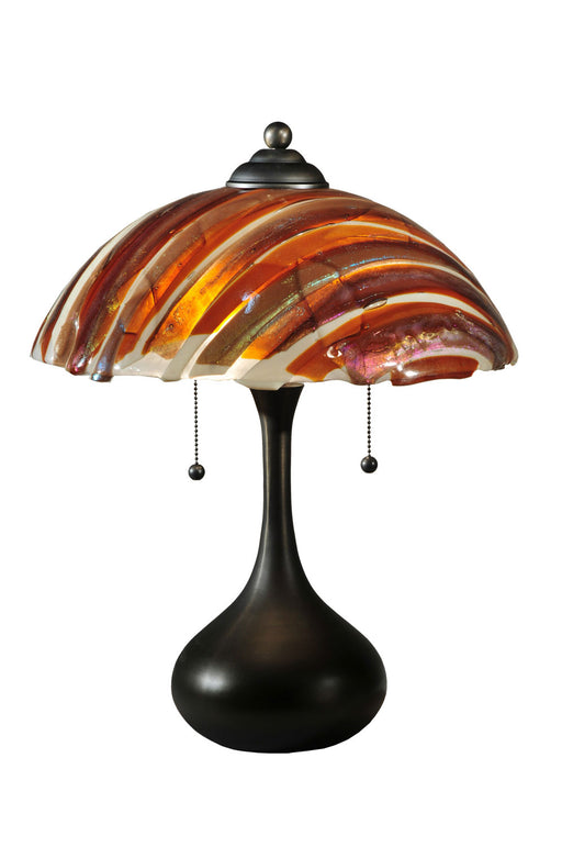 Meyda Tiffany - 110445 - Two Light Table Lamp - Metro Fusion - Craftsman Brown