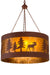 Meyda Tiffany - 110656 - Four Light Pendant - Moose On The Loose - Rust