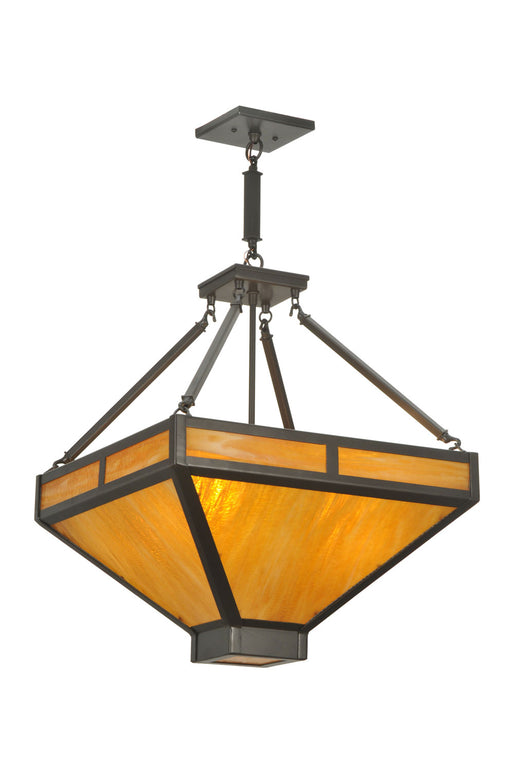 Meyda Tiffany - 110845 - Four Light Pendant - Whitewing - Timeless Bronze