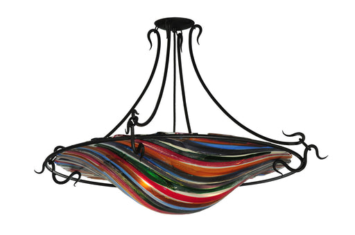 Meyda Tiffany - 110963 - Three Light Semi-Flushmount - Metro Fusion - Mahogany Bronze