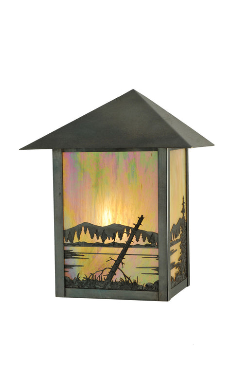 Meyda Tiffany - 111010 - One Light Wall Sconce - Quiet Pond - Craftsman Brown