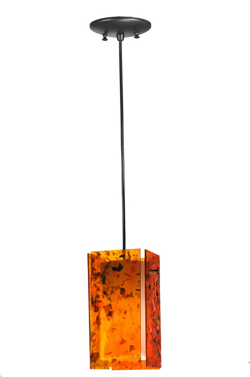Meyda Tiffany - 111348 - One Light Mini Pendant - Metro - Magma (Orange)