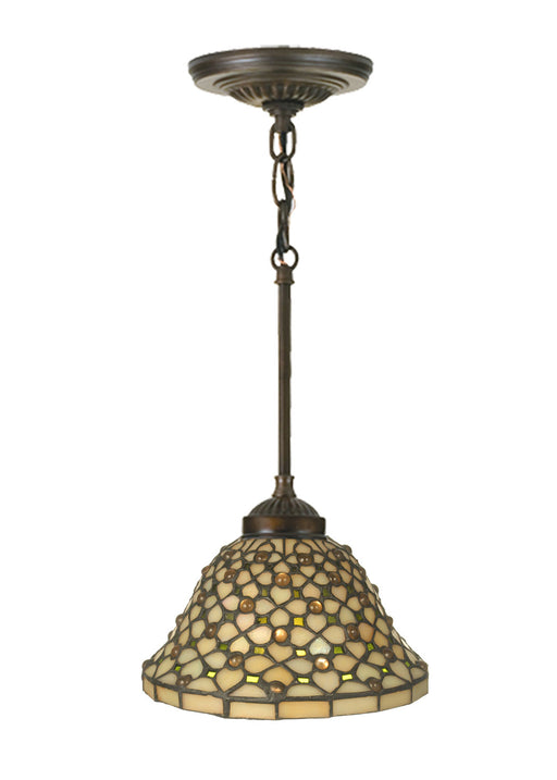 Meyda Tiffany - 111706 - One Light Mini Pendant - Diamond & Jewel - Mahogany Bronze