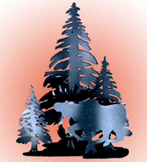 Meyda Tiffany - 22367 - Oil Lamp - Moose On The Loose - Natural Wood