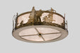 Meyda Tiffany - 24468 - Two Light Flushmount - Fly Fishing Creek - Antique Copper