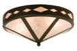 Meyda Tiffany - 26881 - Two Light Flushmount - Diamond Trim - Timeless Bronze