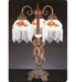 Meyda Tiffany - 27085 - Three Light Accent Lamp - Rose Bouquet - Craftsman Brown