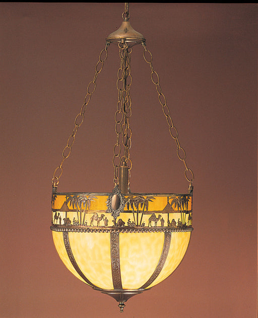 Meyda Tiffany - 27778 - Four Light Inverted Pendant - Camel - Beige Ha