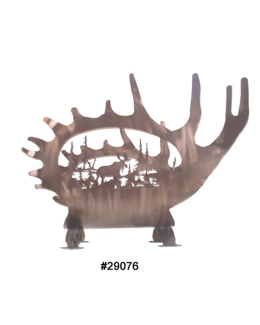 Meyda Tiffany - 29076 - Log Holder - Moose Antler - Antique Copper