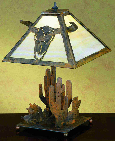 Meyda Tiffany - 32511 - One Light Table Lamp - Cactus - Rust