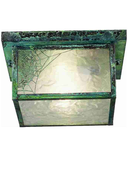Meyda Tiffany - 46324 - Two Light Flushmount - Hyde Park - Zald Verd