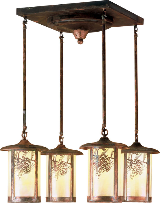 Meyda Tiffany - 51762 - Four Light Chandelier - Fulton - Rust