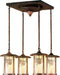 Meyda Tiffany - 51762 - Four Light Chandelier - Fulton - Rust