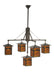 Meyda Tiffany - 61406 - Five Light Chandelier - Seneca - Craftsman Brown