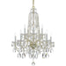 Crystorama - 1110-PB-CL-MWP - Ten Light Chandelier - Traditional Crystal - Polished Brass