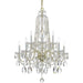 Crystorama - 1110-PB-CL-S - Ten Light Chandelier - Traditional Crystal - Polished Brass