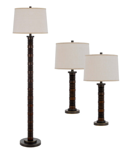 Northfield 3 pcs Table and Floor Lamp set