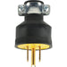 3 Prong Rubber Plug With Metal Grip - Lighting Design Store