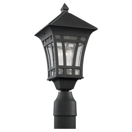 Generation Lighting - 82131-12 - One Light Outdoor Post Lantern - Herrington - Black