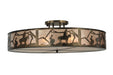 Meyda Tiffany - 99865 - Six Light Semi-Flushmount - Cowboy - Antique Copper