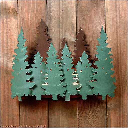 Avalanche Ranch - A10942-04 - Sconces - Metal - Crestline-Pine Forest - Pine Green/Rust Patina