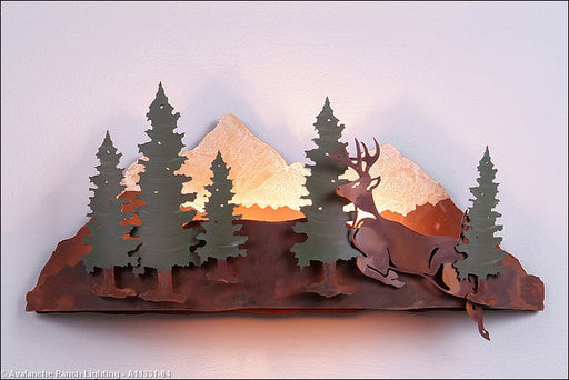 Avalanche Ranch - A11331-04 - Sconces - Metal - Crestline-Deer - Pine Green/Rust Patina