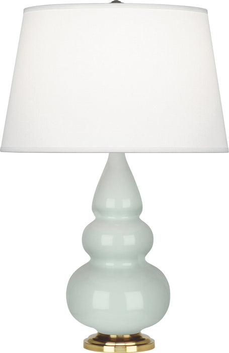 Robert Abbey - 256X - One Light Accent Lamp - Small Triple Gourd - Celadon Glazed Ceramic w/ Antique Natural Brassed